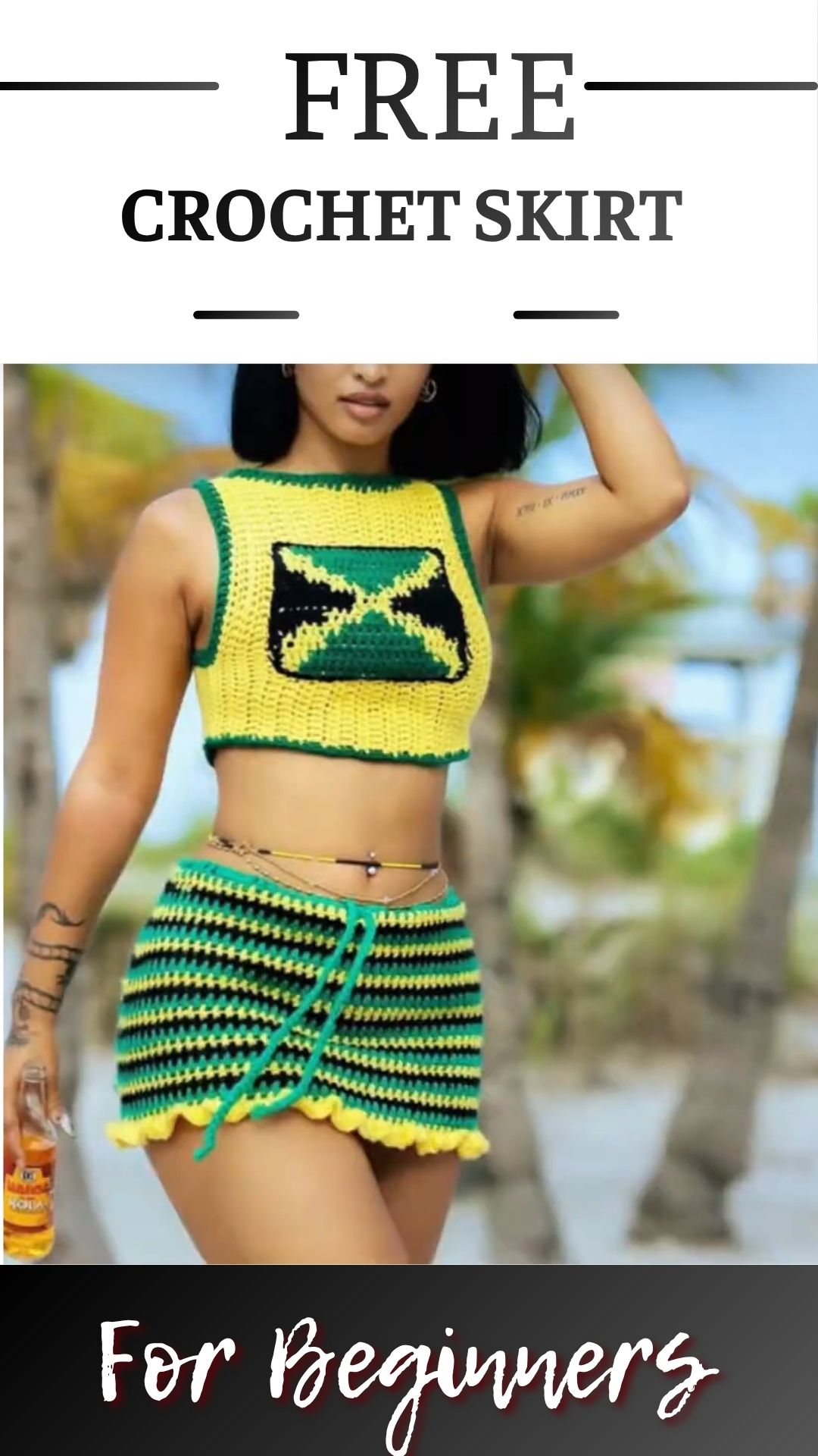Crochet Striped Ruffle Skirt Pattern for Summer Fashion